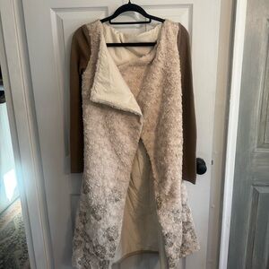 Y2K Couture Charles Chang-Lima Faux Fur Coat and Cape